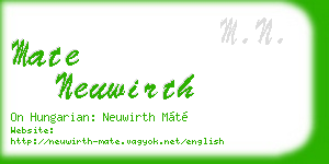 mate neuwirth business card