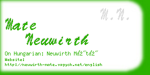mate neuwirth business card